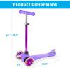 imageBest Choice Products Kids Mini Kick Scooter Toy wLightUp Wheels Height Adjustable TBar Foot Break  BluePurple