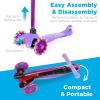 imageBest Choice Products Kids Mini Kick Scooter Toy wLightUp Wheels Height Adjustable TBar Foot Break  BluePurple