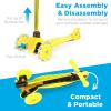 imageBest Choice Products Kids Mini Kick Scooter Toy wLightUp Wheels Height Adjustable TBar Foot Break  BlueYellow