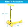 imageBest Choice Products Kids Mini Kick Scooter Toy wLightUp Wheels Height Adjustable TBar Foot Break  BlueYellow