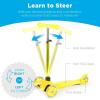 imageBest Choice Products Kids Mini Kick Scooter Toy wLightUp Wheels Height Adjustable TBar Foot Break  BlueYellow