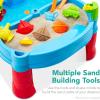imageBest Choice Products Kids Sand ampamp Water Outdoor Activity Table Childs 2in1 Play Set w 18 Accessories Adjustable Umbrella 120 Capacity