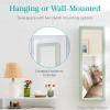 imageBest Choice Products LED Mirror Jewelry Cabinet Tall Lockable Wall or Door Mounted Jewelry Armoire Organizer with Mirror 2 Drawers Lock Cosmetic Tray Shelves  WhiteLavender