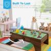 imageBest Choice Products Large 50in 70Piece Train Table Multipurpose Wooden Toy Activity Playset for Children wTracks Reversible Top  NaturalWalnut