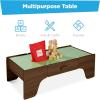 imageBest Choice Products Large 50in 70Piece Train Table Multipurpose Wooden Toy Activity Playset for Children wTracks Reversible Top  NaturalWalnut