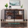 imageBest Choice Products Large Console Table 3Tier 55in Rustic Industrial Sofa Table Storage for Living Room Entryway Foyer Hallway wEVA NonScratch Feet Steel Frame  BrownBrown