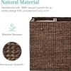 imageBest Choice Products Large Double Laundry Hamper with Lid Natural Handwoven Water Hyacinth 2 Sections w 2 Machine Washable Linen Liner Bags Portable Handles  EspressoEspresso