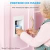 imageBest Choice Products Pretend Play Corner Kitchen Ultimate Interactive Wooden Kids Playset wLights ampamp Sounds Ice Maker Hood  PinkCoastal Blue