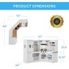 imageBest Choice Products Pretend Play Corner Kitchen Ultimate Interactive Wooden Kids Playset wLights ampamp Sounds Ice Maker Hood  PinkFarmhouse White