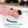 imageBest Choice Products Pretend Play Corner Kitchen Ultimate Interactive Wooden Kids Playset wLights ampamp Sounds Ice Maker Hood  PinkFarmhouse White