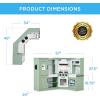 imageBest Choice Products Pretend Play Corner Kitchen Ultimate Interactive Wooden Kids Playset wLights ampamp Sounds Ice Maker Hood  PinkSage