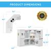 imageBest Choice Products Pretend Play Corner Kitchen Ultimate Interactive Wooden Kids Playset wLights ampamp Sounds Ice Maker Hood  PinkWhite