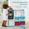 imageBest Choice Products Pretend Play Doctors Office Wooden Medical Center Toy Set for Kids wCarrying Case All Accessories Included Height Measurer 2Piece Costume  BluePink