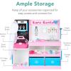 imageBest Choice Products Pretend Play Doctors Office Wooden Medical Center Toy Set for Kids wCarrying Case All Accessories Included Height Measurer 2Piece Costume  BluePink