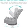 imageBest Choice Products Reclining Folding Floor Gaming Chair for Home Office Lounging Reading w 360Degree Swivel 4 Adjustable Positions Tufted Cushions  BlackGrey