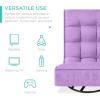 imageBest Choice Products Reclining Folding Floor Gaming Chair for Home Office Lounging Reading w 360Degree Swivel 4 Adjustable Positions Tufted Cushions  BlackLavender
