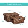 imageBest Choice Products Set of 2 XL Multipurpose Classic Water Hyacinth Chests Oversized Woven Tapered Storage Basket for Organization Laundry Decoration wAttached Lid Handle Holes