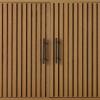 imageBest Choice Products Slatted Sideboard Buffet Cabinet Entryway Table Accent Storage Cabinet Console Table for Hallway Living Room Dining Room  Dark BrownBrown