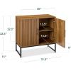imageBest Choice Products Slatted Sideboard Buffet Cabinet Entryway Table Accent Storage Cabinet Console Table for Hallway Living Room Dining Room  Dark BrownBrown