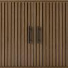 imageBest Choice Products Slatted Sideboard Buffet Cabinet Entryway Table Accent Storage Cabinet Console Table for Hallway Living Room Dining Room  Dark BrownDark Brown