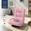 imageBest Choice Products Swivel Gaming Chair 360 Degree Multipurpose Floor Chair Rocker for TV Reading Playing Video Games wLumbar Support Armrest Handles Adjustable Foldable Backrest  BlackBluePink