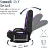 imageBest Choice Products Swivel Gaming Chair 360 Degree Multipurpose Floor Chair Rocker for TV Reading Playing Video Games wLumbar Support Armrest Handles Adjustable Foldable Backrest  BlackBlueBlackPurple