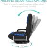 imageBest Choice Products Swivel Gaming Chair 360 Degree Multipurpose Floor Chair Rocker for TV Reading Playing Video Games wLumbar Support Armrest Handles Adjustable Foldable Backrest  BlackBlueBlackBlue