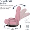 imageBest Choice Products Swivel Gaming Chair 360 Degree Multipurpose Floor Chair Rocker for TV Reading Playing Video Games wLumbar Support Armrest Handles Adjustable Foldable Backrest  BlackBluePink