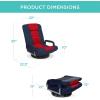 imageBest Choice Products Swivel Gaming Chair 360 Degree Multipurpose Floor Chair Rocker for TV Reading Playing Video Games wLumbar Support Armrest Handles Adjustable Foldable Backrest  BlackBlueBlueRed