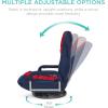 imageBest Choice Products Swivel Gaming Chair 360 Degree Multipurpose Floor Chair Rocker for TV Reading Playing Video Games wLumbar Support Armrest Handles Adjustable Foldable Backrest  BlackBlueBlueRed