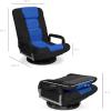 imageBest Choice Products Swivel Gaming Chair 360 Degree Multipurpose Floor Chair Rocker for TV Reading Playing Video Games wLumbar Support Armrest Handles Adjustable Foldable Backrest  BlackBlueBlackBlue