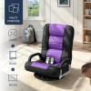 imageBest Choice Products Swivel Gaming Chair 360 Degree Multipurpose Floor Chair Rocker for TV Reading Playing Video Games wLumbar Support Armrest Handles Adjustable Foldable Backrest  BlackBlueBlackPurple
