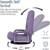 imageBest Choice Products Swivel Gaming Chair 360 Degree Multipurpose Floor Chair Rocker for TV Reading Playing Video Games wLumbar Support Armrest Handles Adjustable Foldable Backrest  BlackBlueLight Purple