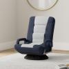 imageBest Choice Products Swivel Gaming Chair 360 Degree Multipurpose Floor Chair Rocker for TV Reading Playing Video Games wLumbar Support Armrest Handles Adjustable Foldable Backrest  BlackBlueBlueGray