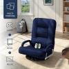 imageBest Choice Products Swivel Gaming Chair 360 Degree Multipurpose Floor Chair Rocker for TV Reading Playing Video Games wLumbar Support Armrest Handles Adjustable Foldable Backrest  BlackBlueNavy