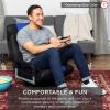 imageBest Choice Products Swivel Gaming Chair 360 Degree Multipurpose Floor Chair Rocker for TV Reading Playing Video Games wLumbar Support Armrest Handles Adjustable Foldable Backrest  BlackBlueBlueRed