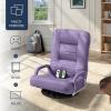 imageBest Choice Products Swivel Gaming Chair 360 Degree Multipurpose Floor Chair Rocker for TV Reading Playing Video Games wLumbar Support Armrest Handles Adjustable Foldable Backrest  BlackBlueLight Purple