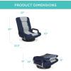 imageBest Choice Products Swivel Gaming Chair 360 Degree Multipurpose Floor Chair Rocker for TV Reading Playing Video Games wLumbar Support Armrest Handles Adjustable Foldable Backrest  BlackBlueBlueGray