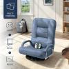 imageBest Choice Products Swivel Gaming Chair 360 Degree Multipurpose Floor Chair Rocker for TV Reading Playing Video Games wLumbar Support Armrest Handles Adjustable Foldable Backrest  BlackBlueDusty Blue
