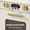 imageBest Choice Products Wooden Pretend Play Cottage Kitchen Kids Toy wStorage Scalloped Edge 5 Accessories Microwave Oven Clicking Knobs  SageCream