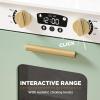 imageBest Choice Products Wooden Pretend Play Cottage Kitchen Kids Toy wStorage Scalloped Edge 5 Accessories Microwave Oven Clicking Knobs  SageSage