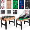 imageBest Choice Products 13in1 Combo Game Table Set for Home Game Room Friends ampamp Family wPing Pong Foosball Basketball Air Hockey Archery Chess Checkers Shuffleboard BowlingNatural