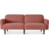 imageBest Choice Products 77quot Mid Century Modern Boucle Loveseat Sofa Couch Convertible Sofa Sleeper Bed wReal Wood Removable Armrest  Slate BlueBoucle  Mauve