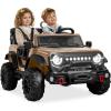 imageBest Choice Products Kids 12V Ride On Truck Battery Powered Toy Car wSpring Suspension Remote Control 3 Speeds LED Lights Bluetooth  BlackTan