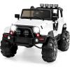 imageBest Choice Products Kids 12V Ride On Truck Battery Powered Toy Car wSpring Suspension Remote Control 3 Speeds LED Lights Bluetooth  BlackWhite