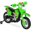imageBest Choice Products Kids 6V Ride On Motorcycle wTreaded Tires Working Headlights 2mph Top Speed Training Wheels Realistic Sounds Music Battery Charger  GreenGreen