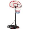 imageBest Choice Products Kids HeightAdjustable Basketball Hoop Portable Backboard Set w 2 Wheels Fillable Base 705in to 823in TallWhite