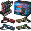 imageBest Choice Products Set of 4 Laser Tag Blasters Rechargeable Infrared Lazer Tag Set ampamp Docking Station No Vests Needed  RedYellowBlueGreenGraffiti Red  Blue  Green   Yellow