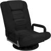 imageBest Choice Products Swivel Gaming Chair 360 Degree Multipurpose Floor Chair Rocker for TV Reading Playing Video Games wLumbar Support Armrest Handles Adjustable Foldable Backrest  BlackBlueBlackBlack