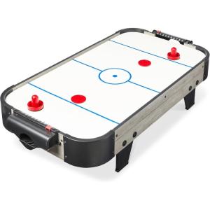 imageBest Choice Products 40in Portable Tabletop Air Hockey Arcade Table for Game Room w 100V Motor Electric Fan 2 Strikers 2 PucksGray